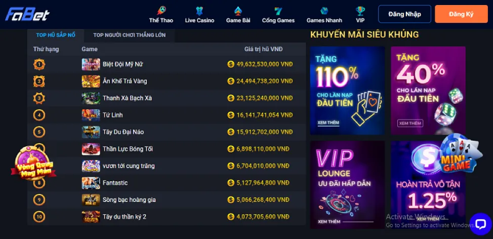 Thư viện trò chơi đa dạng tại 123b Login